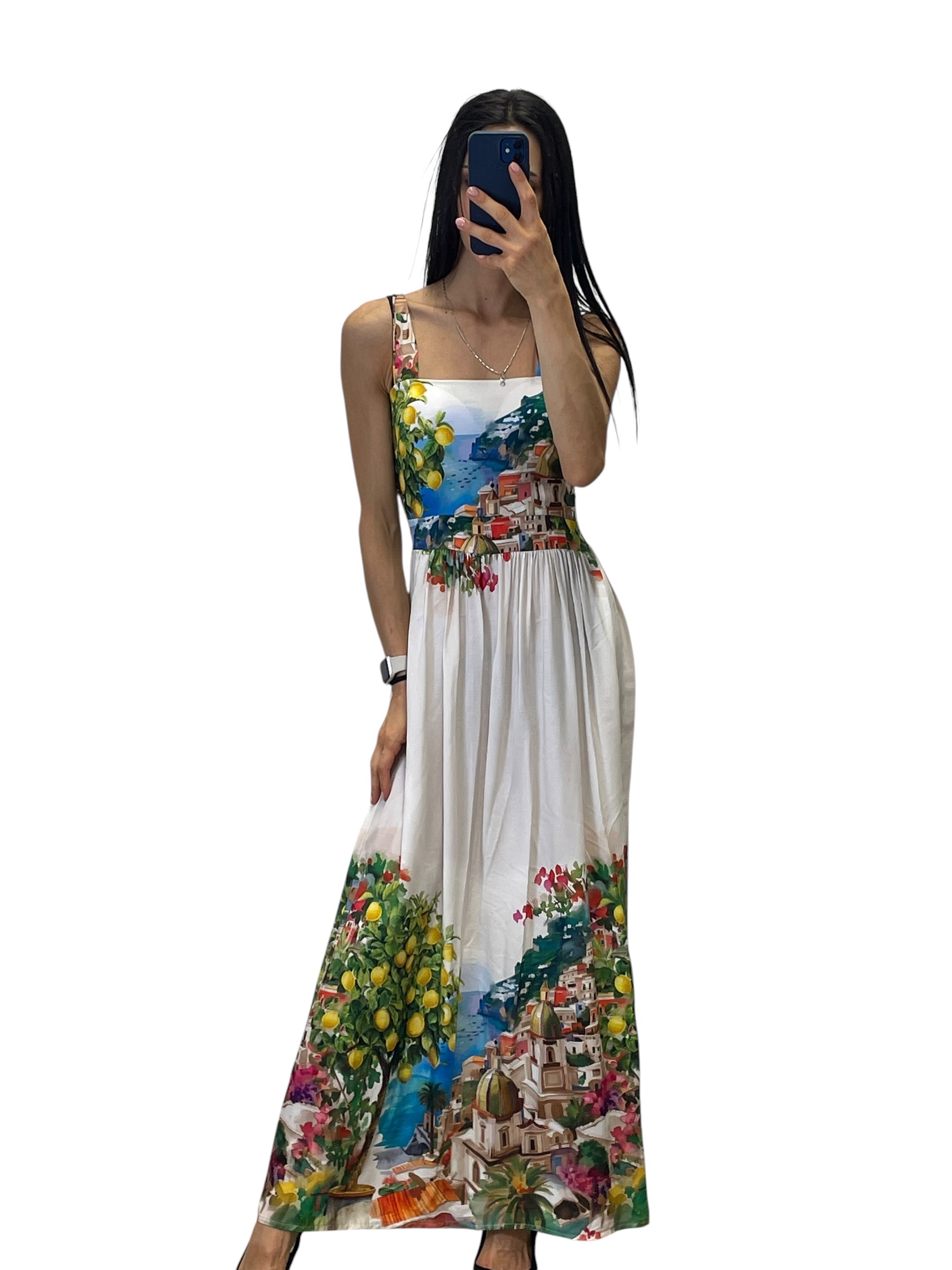 Maxikleid „Positano“ mit Amalfi-Print